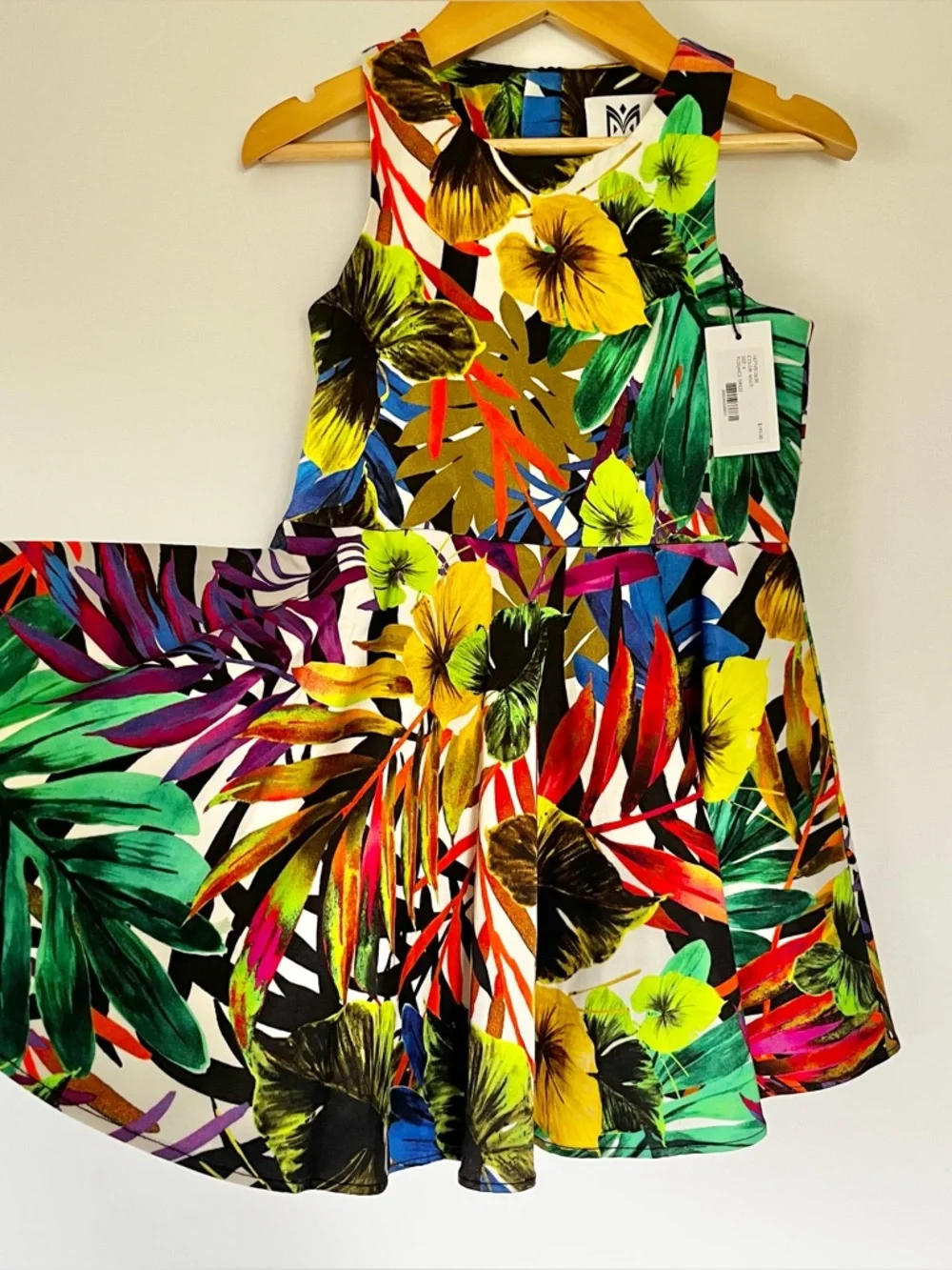 Milly Minis Vibrant Tropical Floral Flounce Girls' Dress - Multicolor New size 6